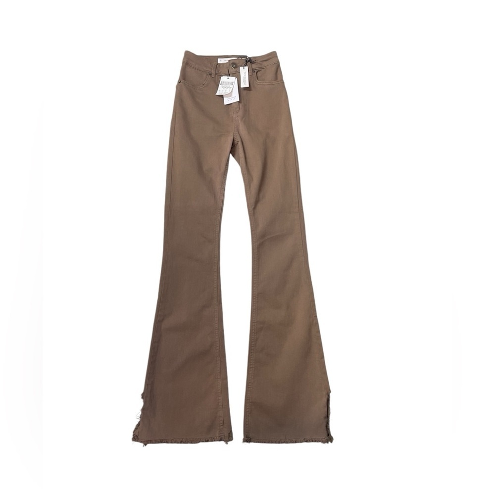 Subdued Soft Flare Sit Hem Raw Hem Smile Brown Size 24/ us 2
